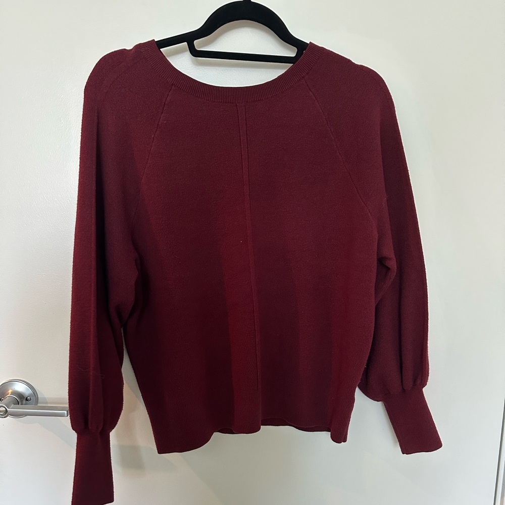 Express Deep Red Crew Neck Sweater